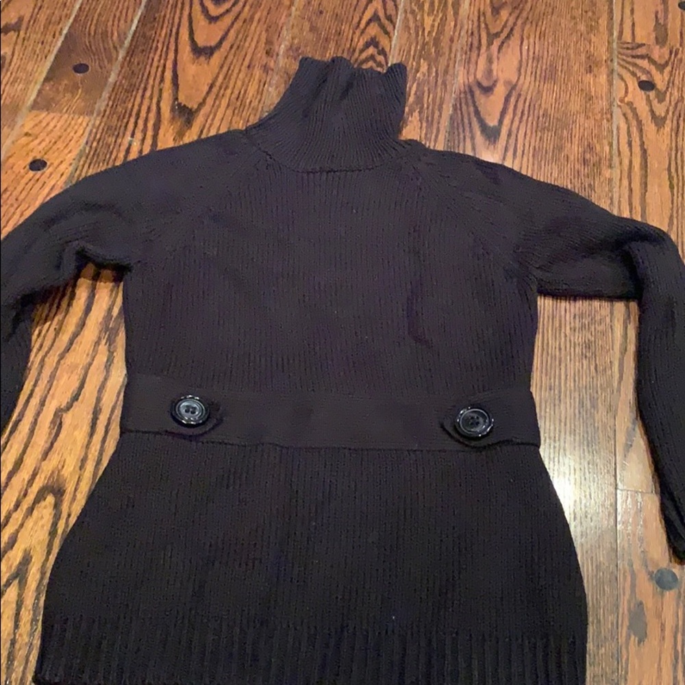 Patricia Luca Black turtle neck with buttons